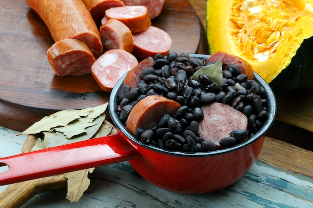 Foto feijoada braziliaans eten