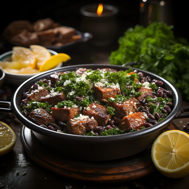 전통 브라질 음식의 풍성함을 음미하는 Feijoada