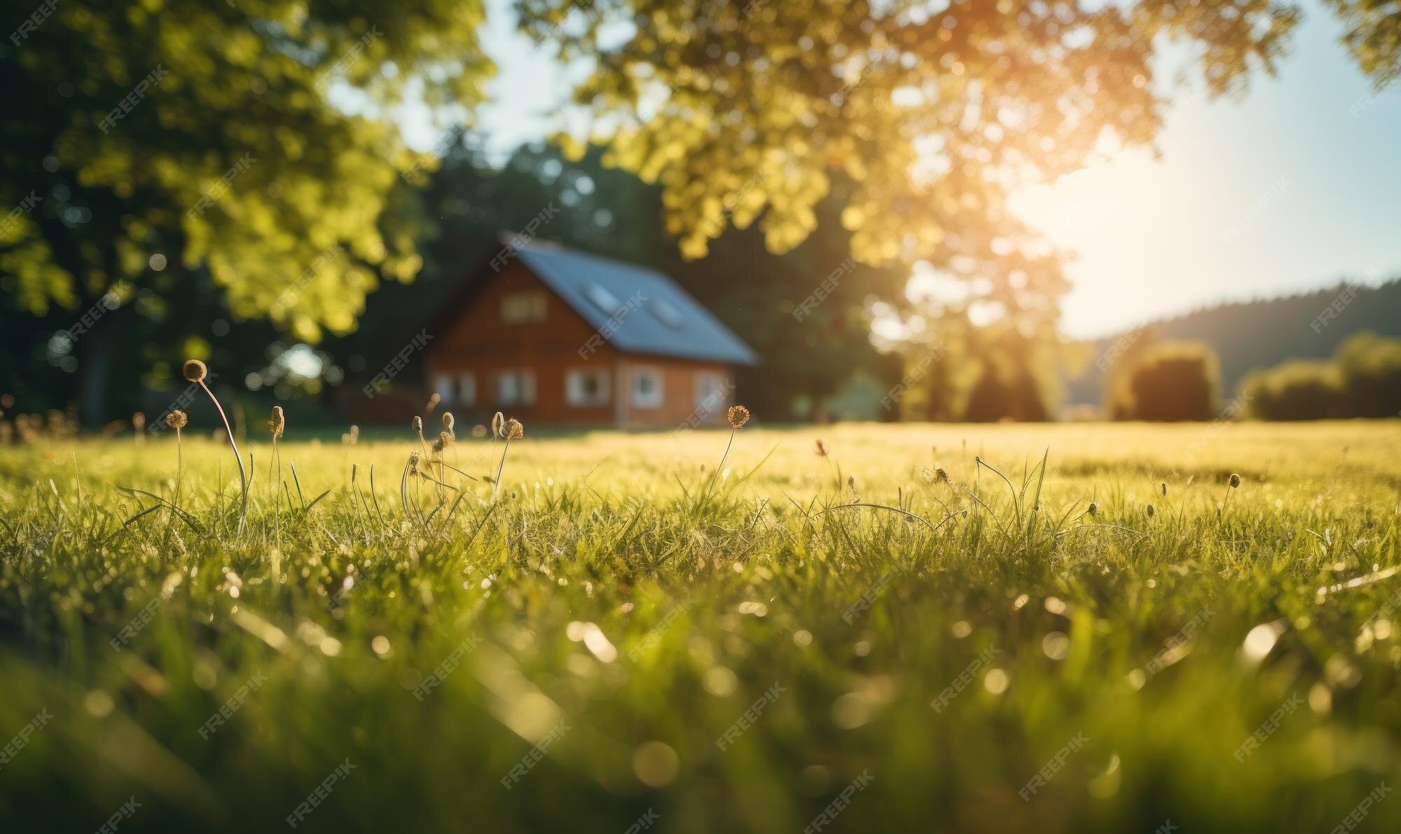 Premium AI Image Feld With Trees And Some Grass Around A House premium-ai-image-feld-with-trees-and-some-grass-around-a-house
