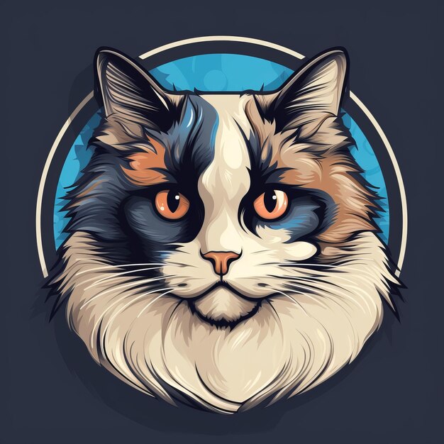 Feline Fusion Captivating Vector Illustration for a Purrfect Business Logo