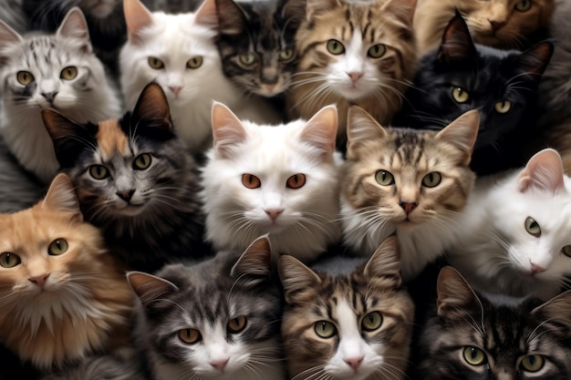 Feline Gathering in Studio Generative AI