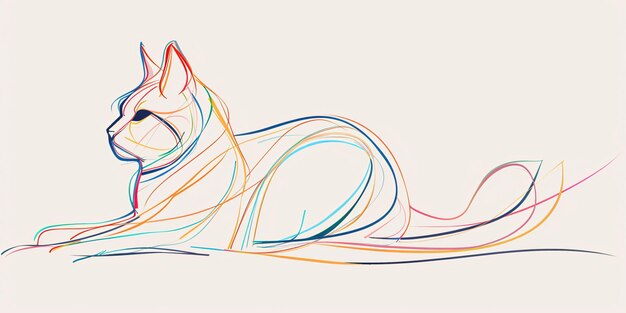 Foto opere d'arte minimaliste feline emblema animale non rappresentativo progettazione grafica
