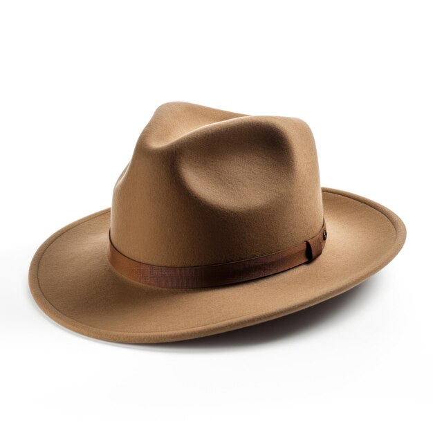 Felt hat isolated on white background Generative AI