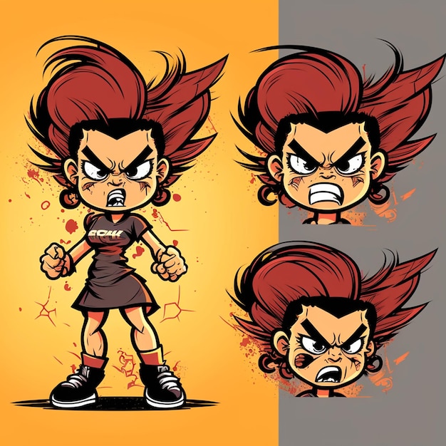 Female angry child