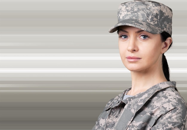 Female army soldier