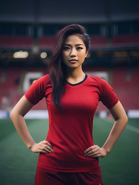 Азиатская футболистка