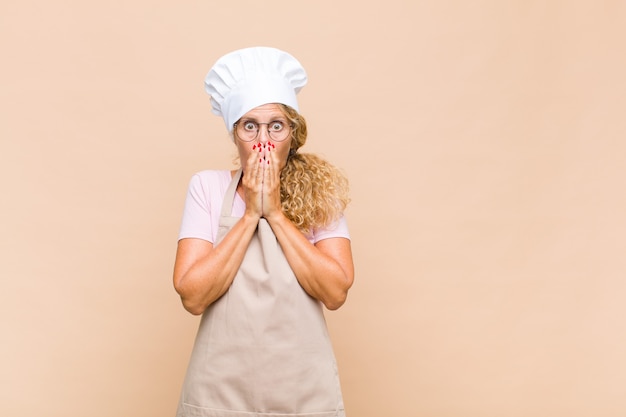 Female baker feeling worried