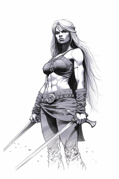 Photo female barbarian