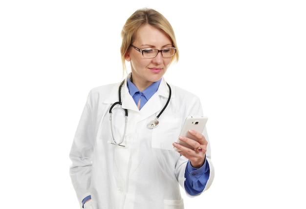 Photo female blond doctor