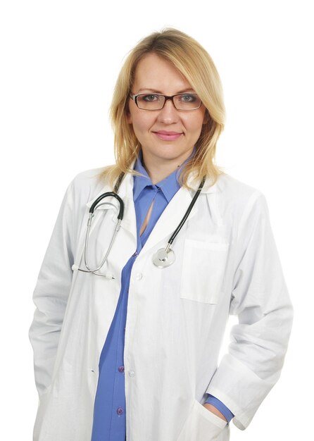 Photo female blond doctor