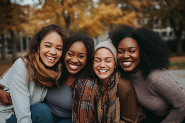 Photo female community capturing the essence of friendship support and shared experiences group of happy women