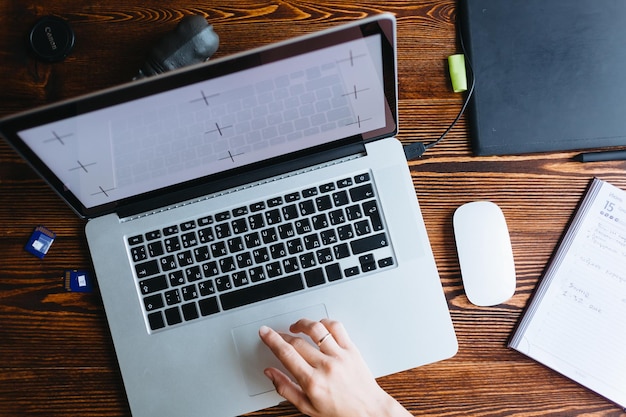 Female designer working on computer