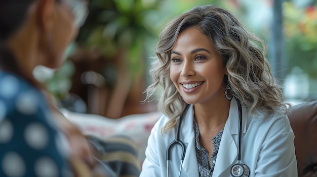 Photo female doctor consulting a patient