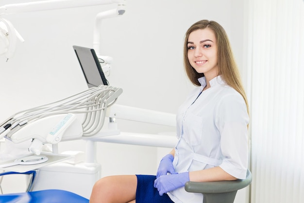 Female doctor in the dental office of the hospital