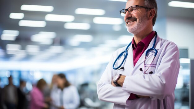 Foto medico femminile nel suo laboratorio che esamina campioni