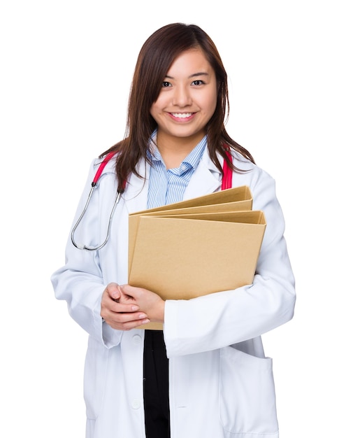 Female Doctor hold with folder