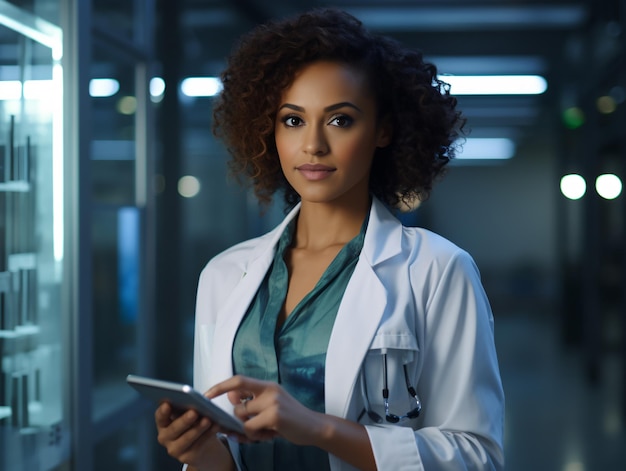 Photo female doctor in hospital