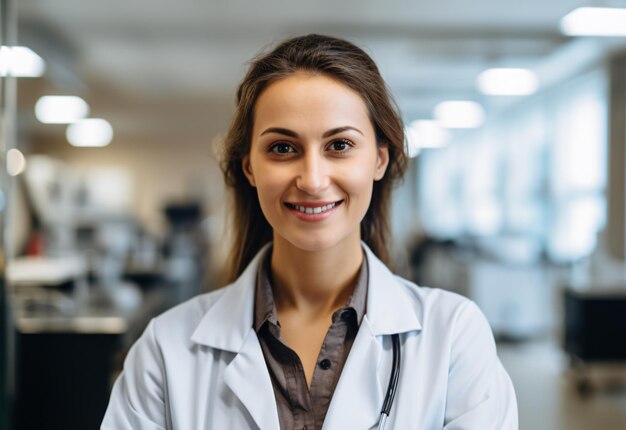 Photo female doctor in hospital