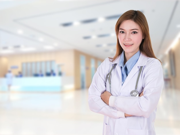 female doctor smiling with arms crossed