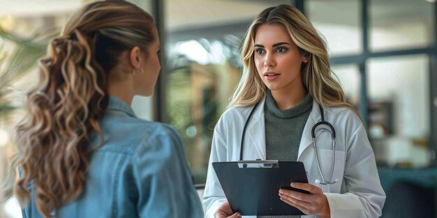 Female Doctor Talking to Female Patient