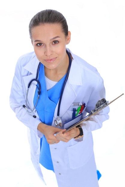 Female doctor with clipboard Woman doctor