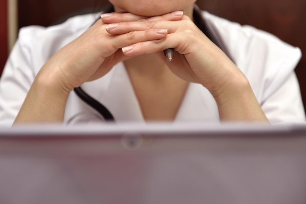 Female doctor working