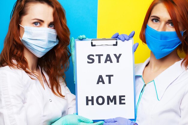 Female doctors are urged to stay and work at home.