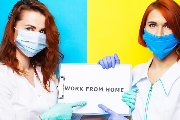 Female doctors asking to stay and work at home