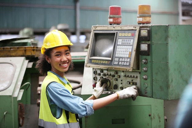 Female engineers working in industry factory