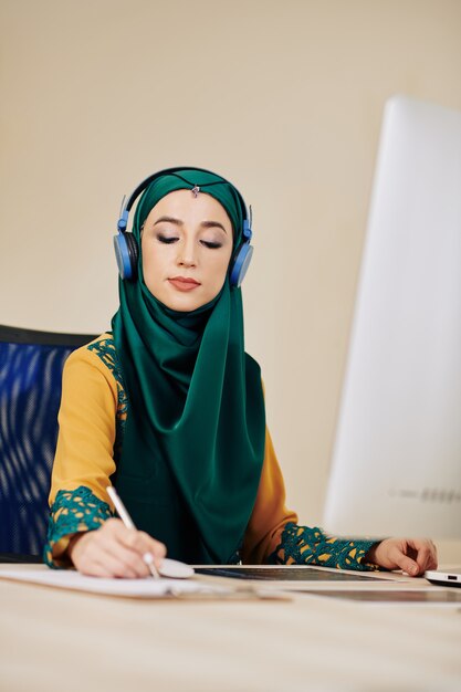 Female entrepreneur in hijab