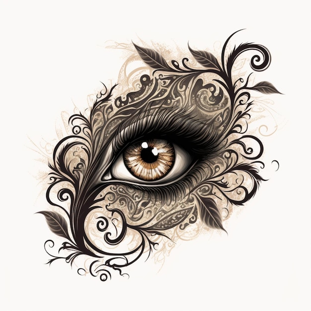 female eye for tattoo