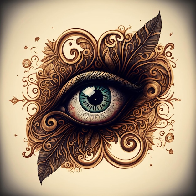 female eye for tattoo