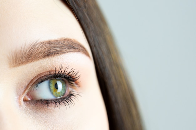 Female eyes with make up close-up