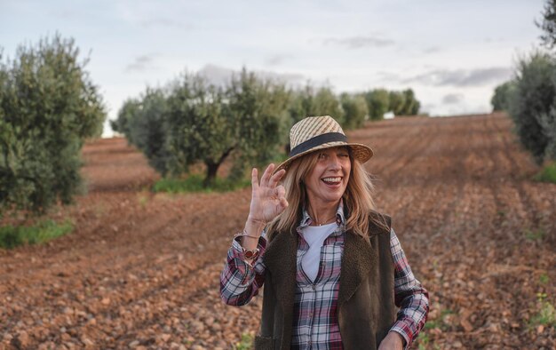 Female field engineer examining agricultural plantation Integration agronomist women in the field