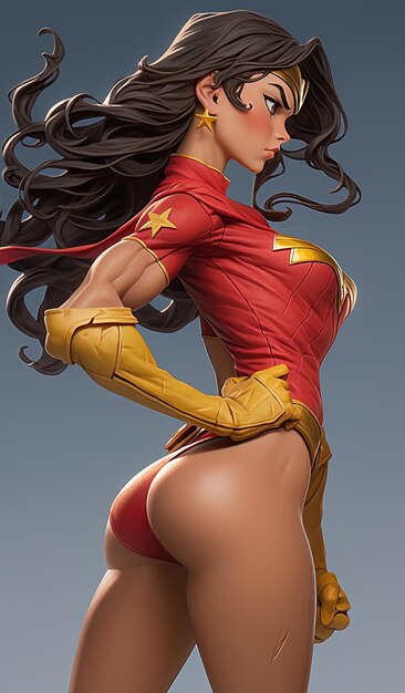 Photo a female figure of a female super hero is shown