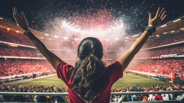 Female football fan