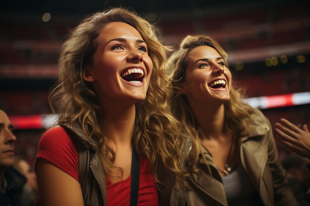 Foto fan di calcio femminili che applaudono