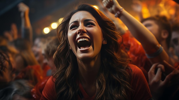 Female football fans Generative AI