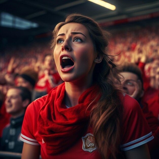 Female football soccer fans