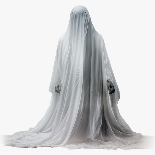사진 투명한 배경에 고립된 여성 유령 ai