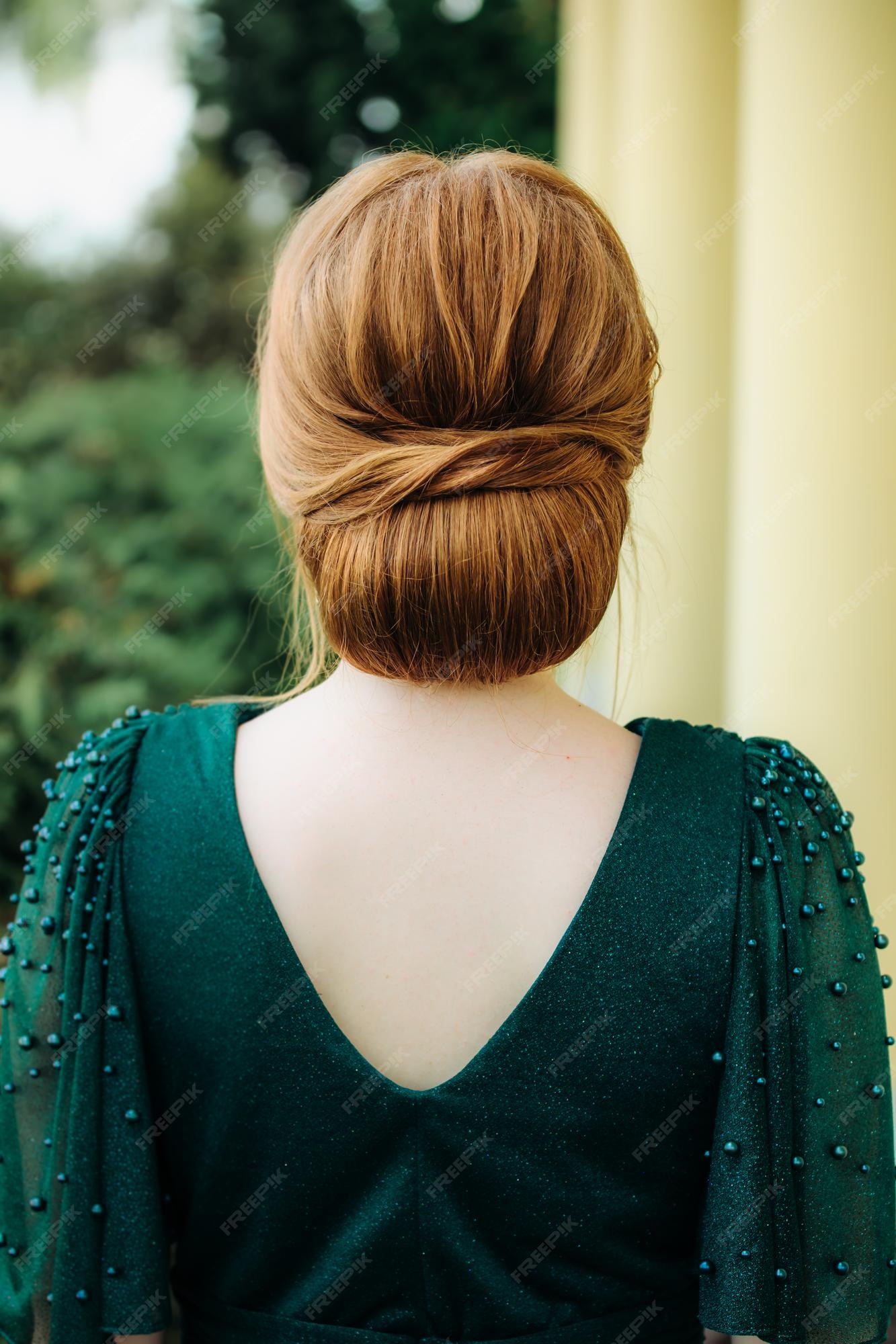 Image of Chignon hairstyle for oval face girls