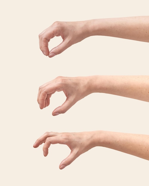 Female hand grip gesture