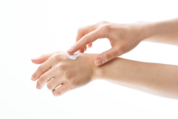 Female hands cream dermatology health skin care