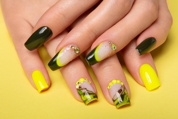 Top 21 Blue and Yellow Nail Designs And Ideas - The Nails Nation