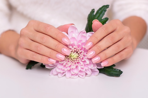 Female hands with manicure nails