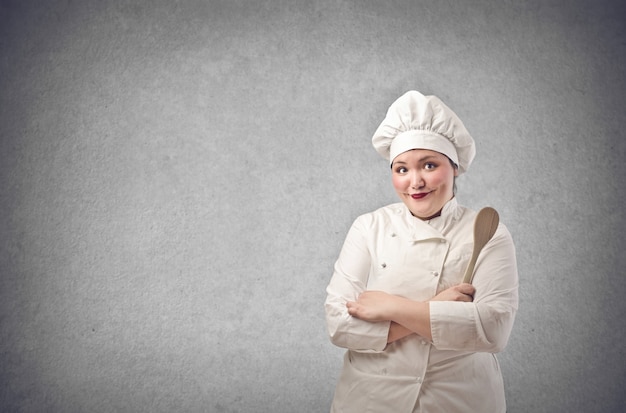 Female happy chef