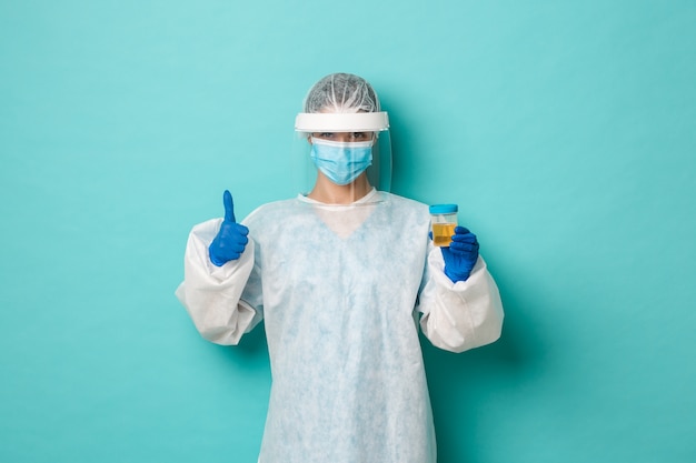 Female healthcare worker posing