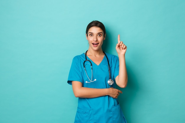 Female healthcare worker posing