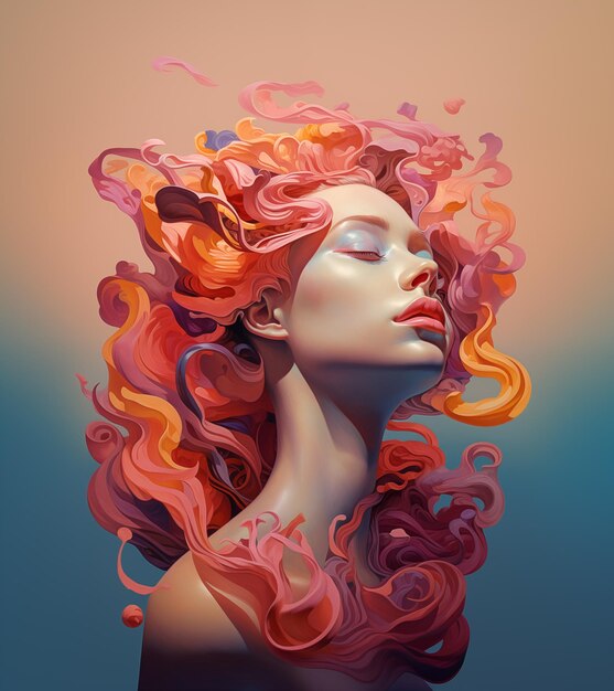 Foto illustrazione femminile in 3d