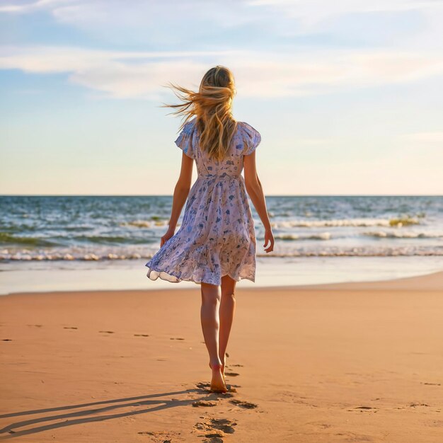 Female legs on the beach closeup